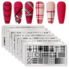 [US ONLY] 8Pcs Stamping Plates Set Stamping Nail BORN PRETTY 