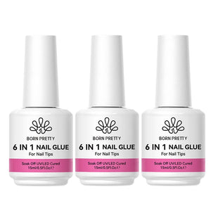 3pcs 6 in 1 Nail Glue Gel Polish 15ml Gel Nail Polish BORN PRETTY 