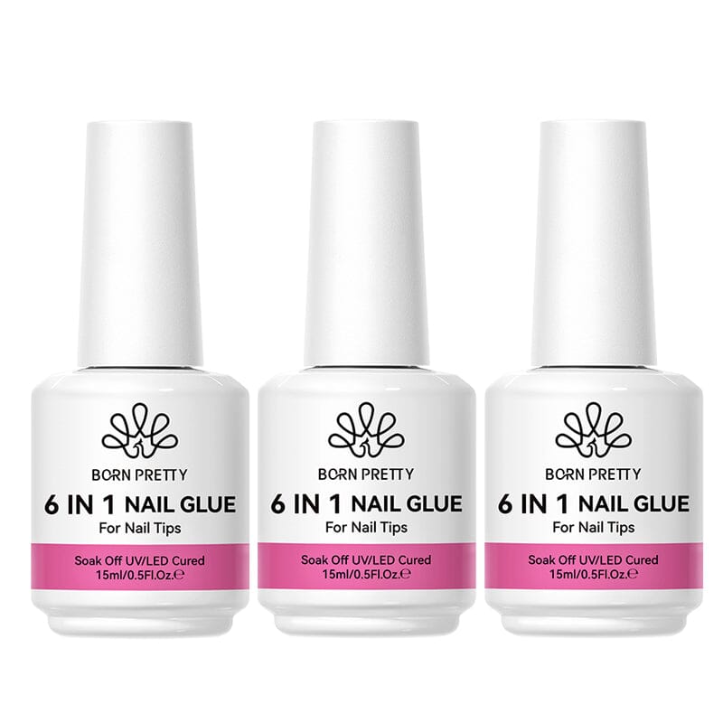 3pcs 6 in 1 Nail Glue Gel Polish 15ml Gel Nail Polish BORN PRETTY 