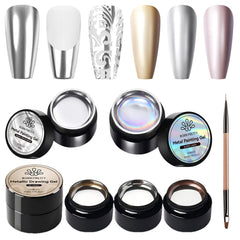 Metal Painting Gel 5ml Gel Nail Polish BORN PRETTY Whole Set 