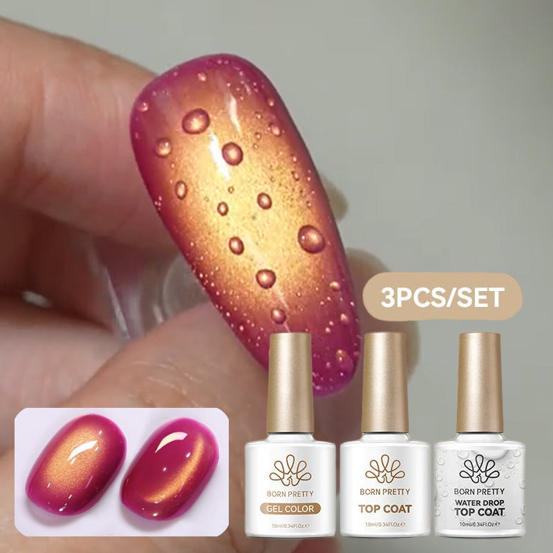 Water Drop Top Coat & Cat Magnetic Gel MY551