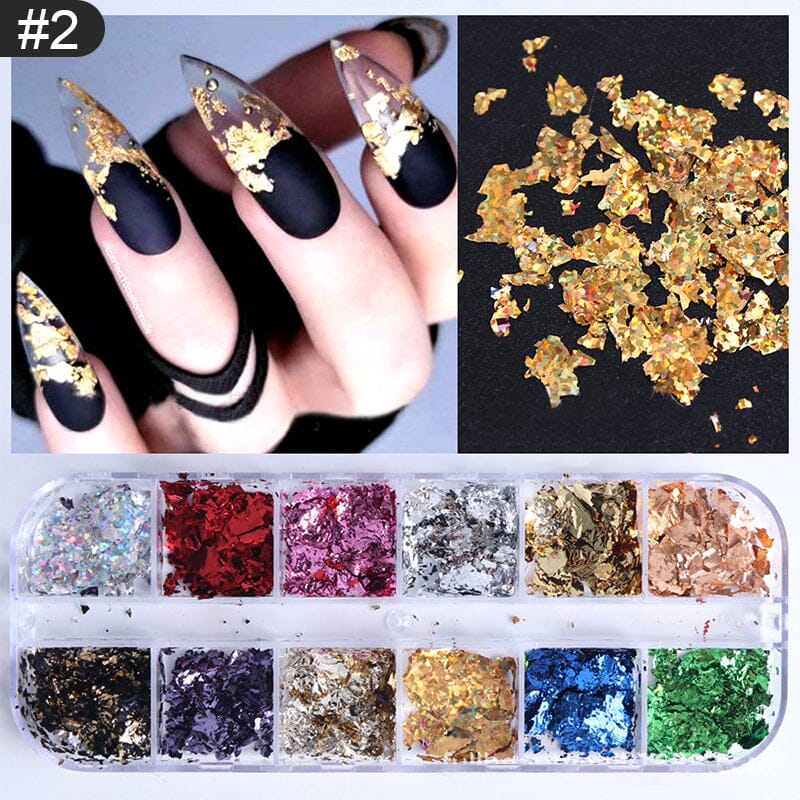 Irregular Aluminum Nail Foil Nail Sticker BORN PRETTY 02 