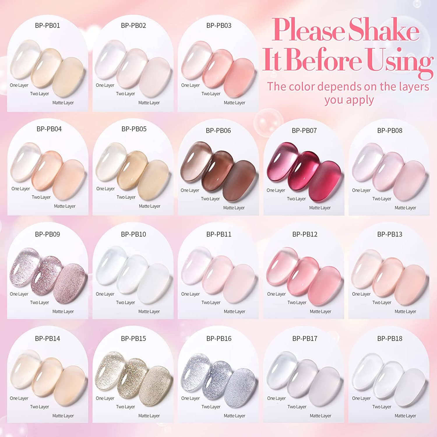 [US ONLY] 21Pcs Jelly Gel Polish Set Kits & Bundles BORN PRETTY 