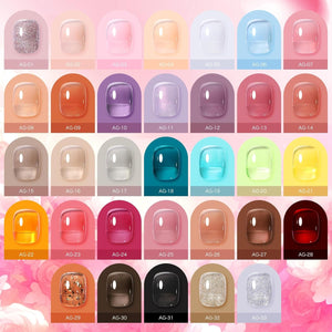 [US ONLY] Anna's Garden 33 Colors Jelly Gel Polish Set 6ml with 6pcs Base Top Coat Kit 10ml Gel Nail Polish BORN PRETTY 
