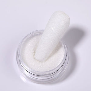 White Gradient Woolen Glitter Nail Powder #8001 Nail Powder BORN PRETTY 