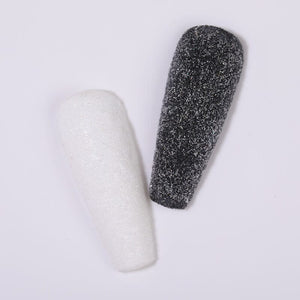 White Gradient Woolen Glitter Nail Powder #8001 Nail Powder BORN PRETTY 