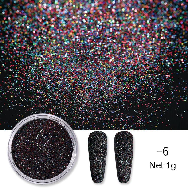 Gradient Glitter Nail Powder Nail Powder BORN PRETTY 6 