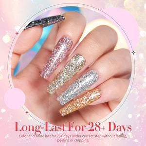 [US ONLY] Glitter Gel Polish 6 Colors Set Kits & Bundles BORN PRETTY 
