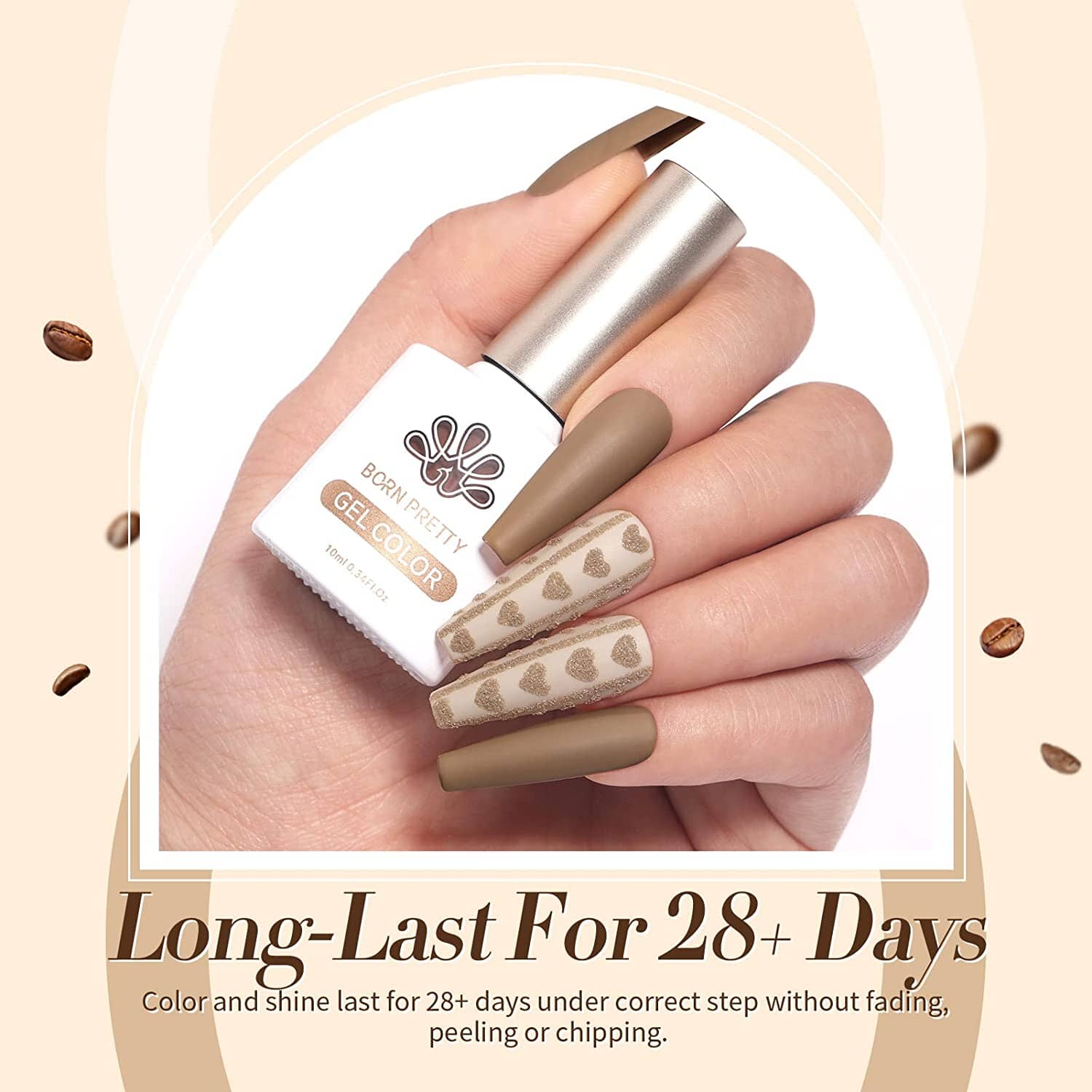 [US ONLY] 6 Colors Nude Brown Gel Polish Set Kits & Bundles BORN PRETTY 