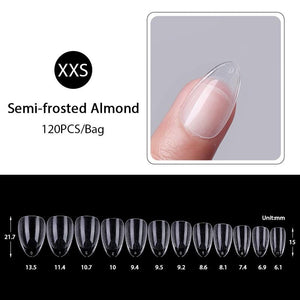 120pcs Semi-frosted Almond Nail Tips Nail Tools BORN PRETTY 