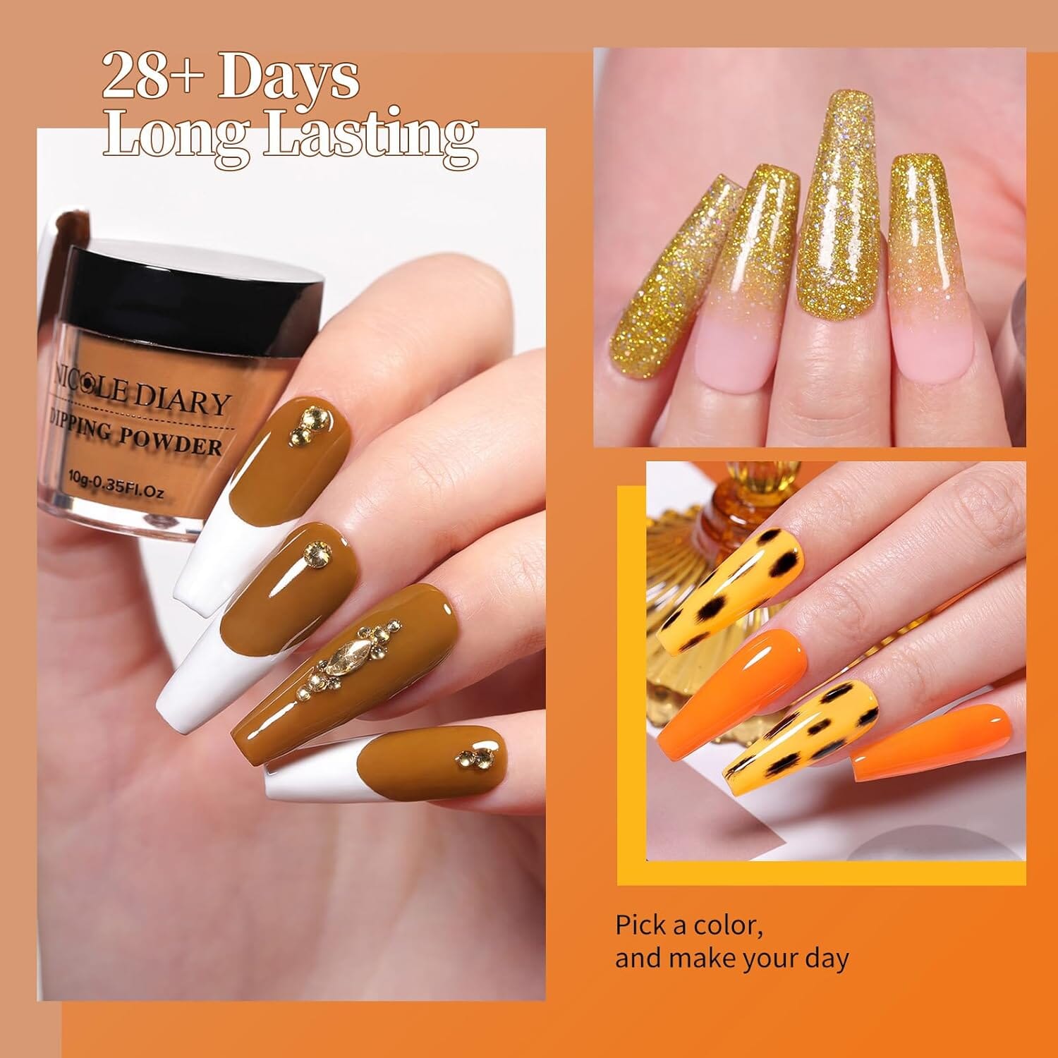 [US ONLY] 36 Colors Dipping Nail Powder Set BORN PRETTY 