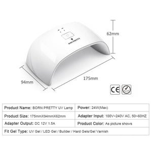24W UV LED Nail Lamp US Type Plug Tools & Accessories BORN PRETTY 