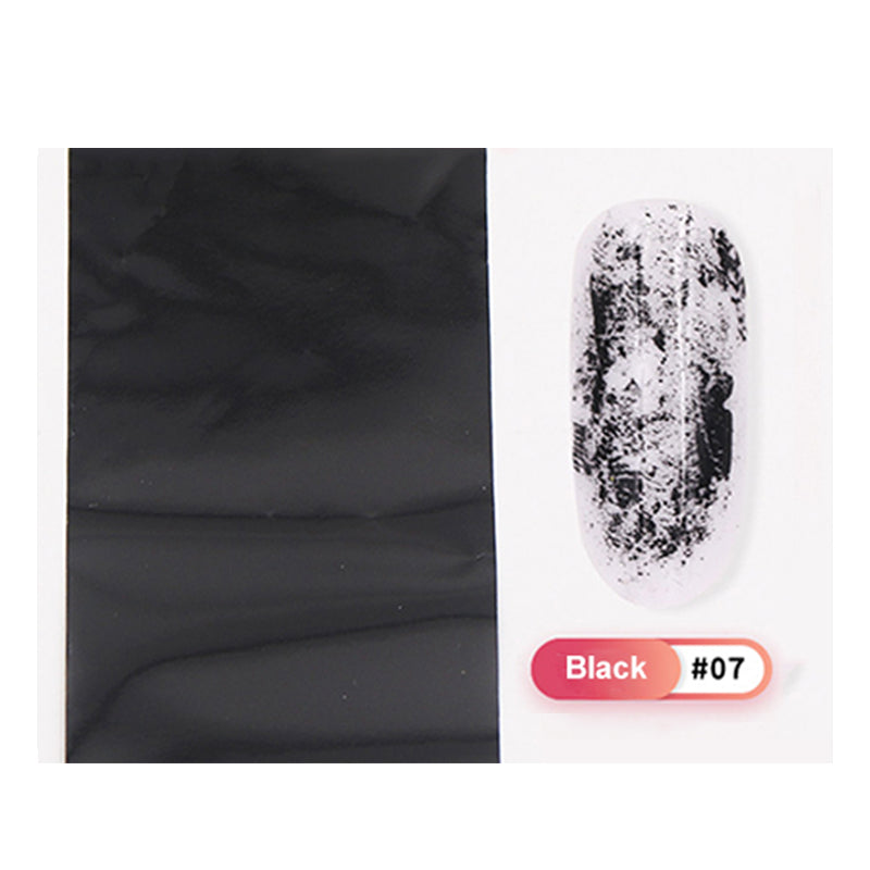 Black #07 Nail Foil Transfer Sticker