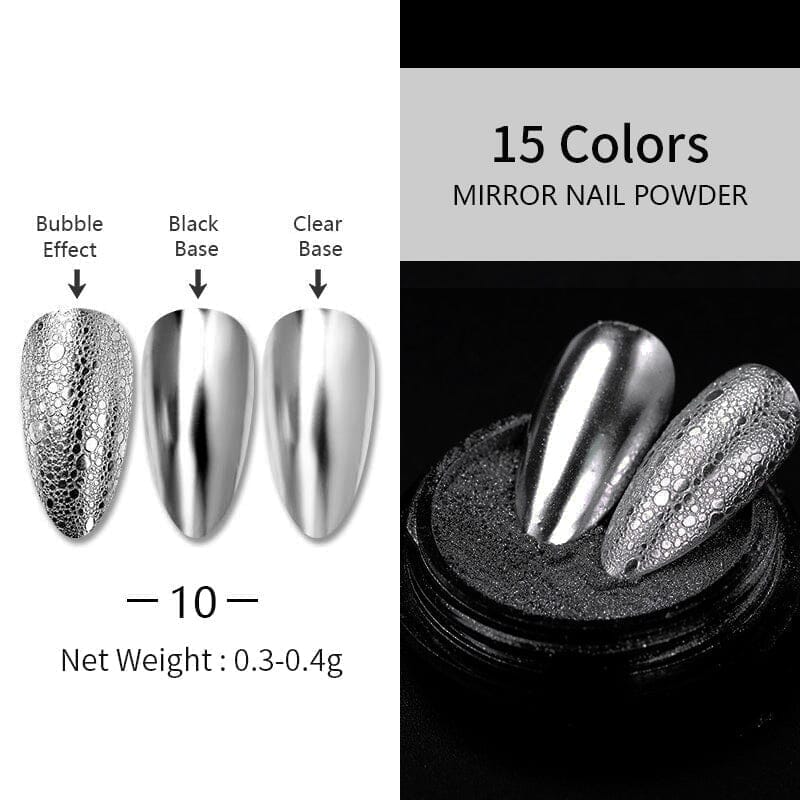 15 Colors Metallic Mirror Effect Chrome Nail Powder Set Nail Powder BORN PRETTY 