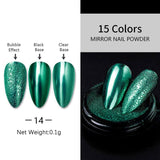 15 Colors Metallic Mirror Effect Chrome Nail Powder Set Nail Powder BORN PRETTY 