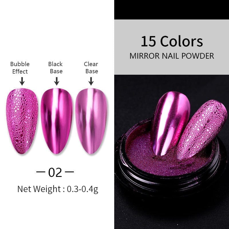 Metallic Mirror Effect Chrome Nail Powder Nail Powder BORN PRETTY 2 