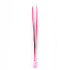 Pink Straight Nail Tweezers with Silicone Head Tools & Accessories No Brand 