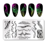 Rectangle Nail Stamping Plates Stamping Nail BORN PRETTY 136 