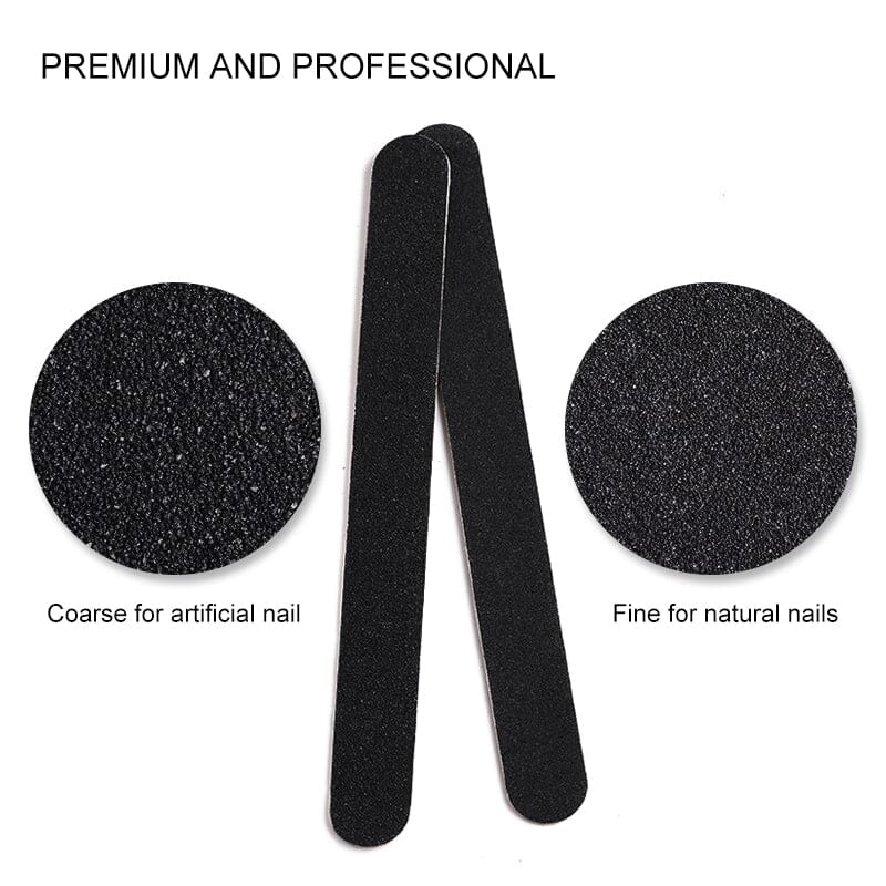 Black Straight Nail File 180/180 Tools & Accessories BORN PRETTY 