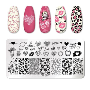Rectangle Nail Stamping Plates Stamping Nail BORN PRETTY 
