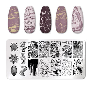 Rectangle Nail Stamping Plates Stamping Nail BORN PRETTY 