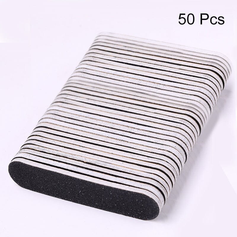 Black Mini Nail File Tools & Accessories No Brand 50pcs 
