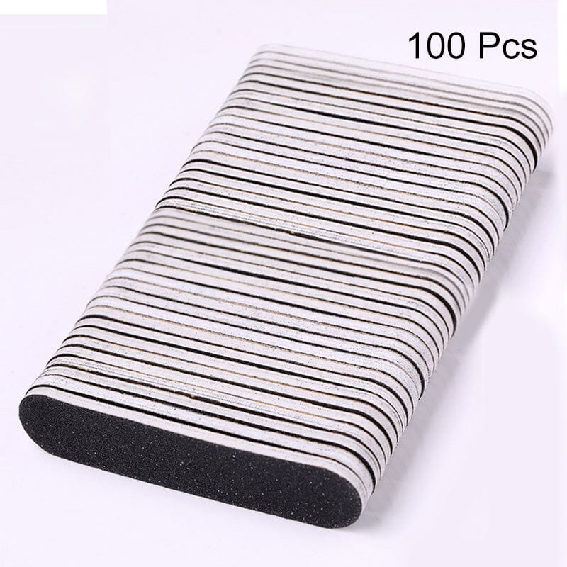 Black Mini Nail File Tools & Accessories No Brand 100pcs 