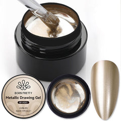 Gold Metallic Drawing Gel MD01 5ml Gel Nail Polish BORN PRETTY 