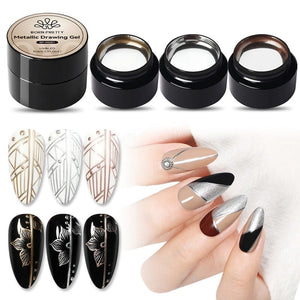 Metallic Drawing Gel 5ml Gel Nail Polish BORN PRETTY 