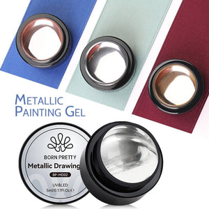 3 Colors Metallic Drawing Gel 5ml Gel Nail Polish BORN PRETTY 