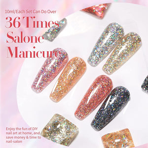 [US ONLY] Glitter Gel Polish 6 Colors Set Kits & Bundles BORN PRETTY 