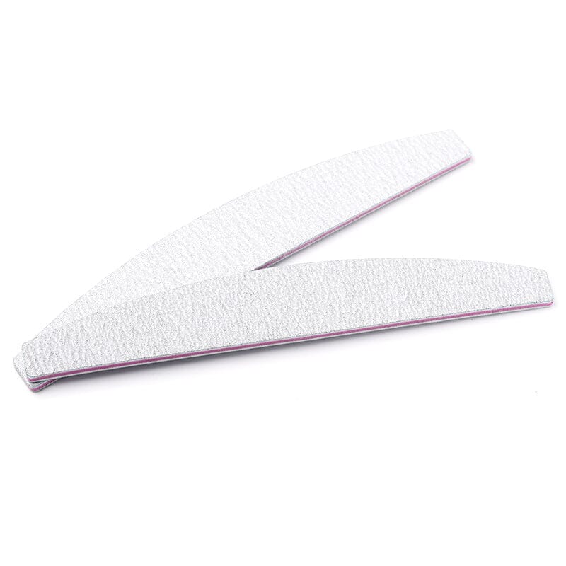 White Curved Nail File 100/180 Nail Tools BORN PRETTY 