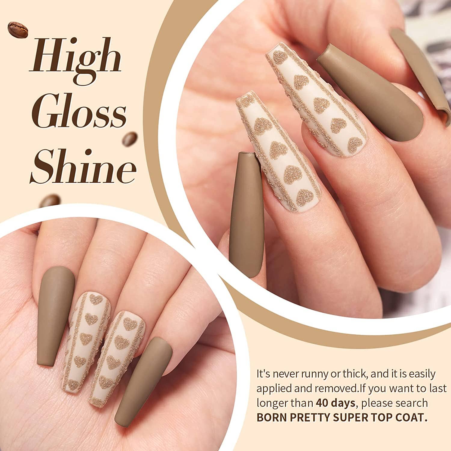 [US ONLY] 6 Colors Nude Brown Gel Polish Set Kits & Bundles BORN PRETTY 