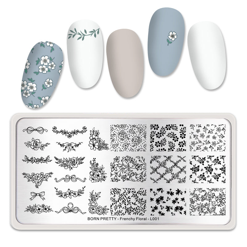 Stamping Plate Frenchy Floral - L001