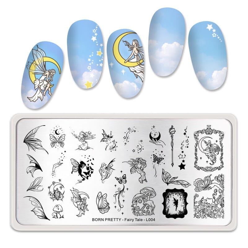 Rectangle Nail Stamping Plates Stamping Nail BORN PRETTY 