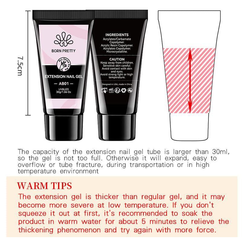 Extension Nail Gel 30ml Gel Nail Polish BORN PRETTY 