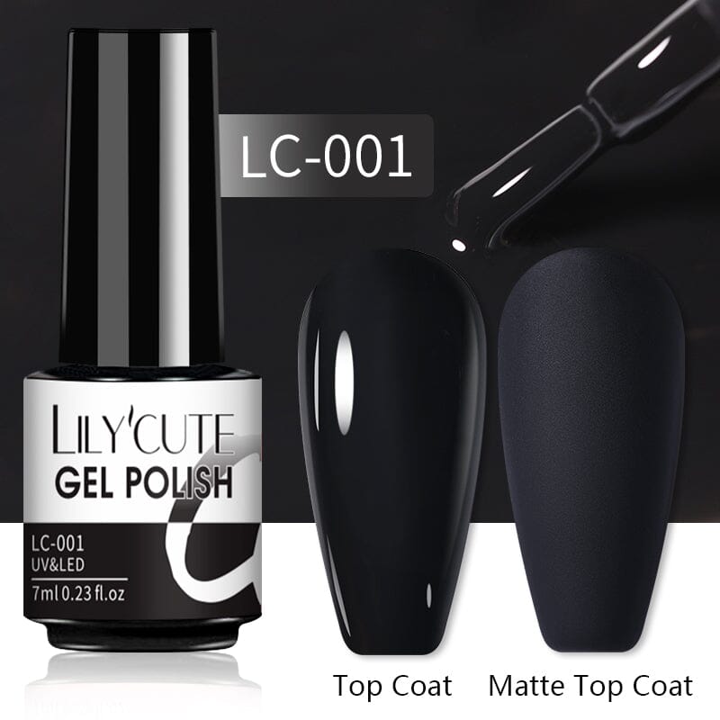 Color Gel Polish Black LC-001 7ml Clearance LILYCUTE 