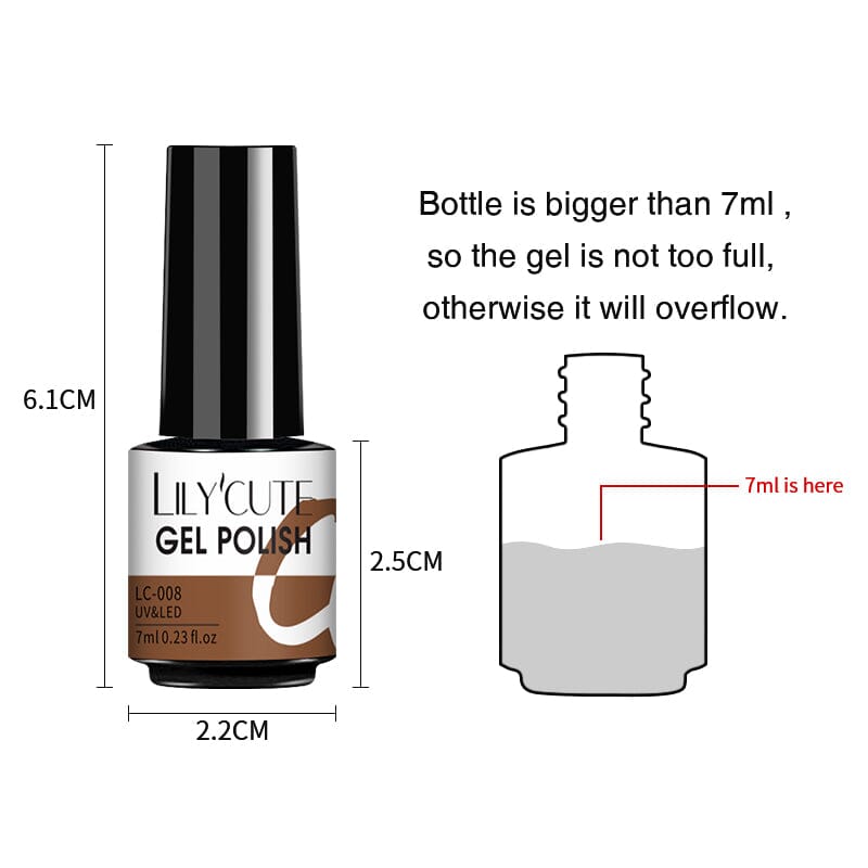Color Gel Polish 7ml Gel Nail Polish LILYCUTE 