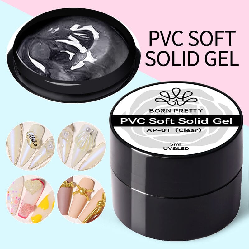 PVC Soft Solid Gel Clear 5ml Gel Nail Polish BORN PRETTY 