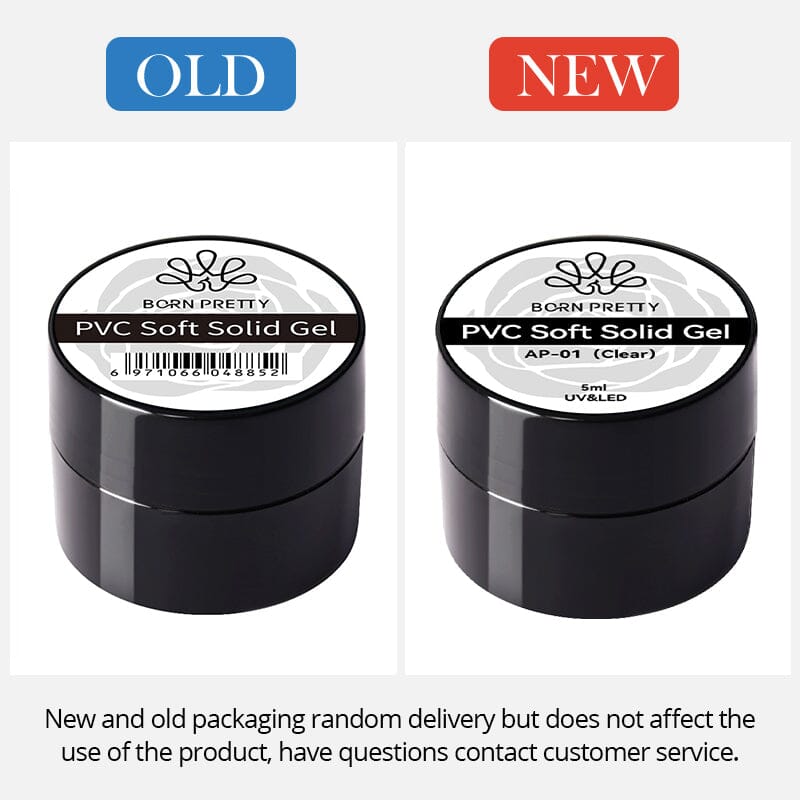 PVC Soft Solid Gel Clear 5ml Gel Nail Polish BORN PRETTY 