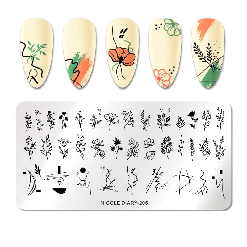 Rectangle Nail Stamping Plates Stamping Nail BORN PRETTY 