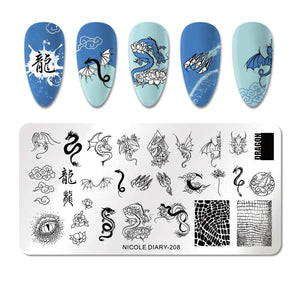 Rectangle Nail Stamping Plates Stamping Nail BORN PRETTY 