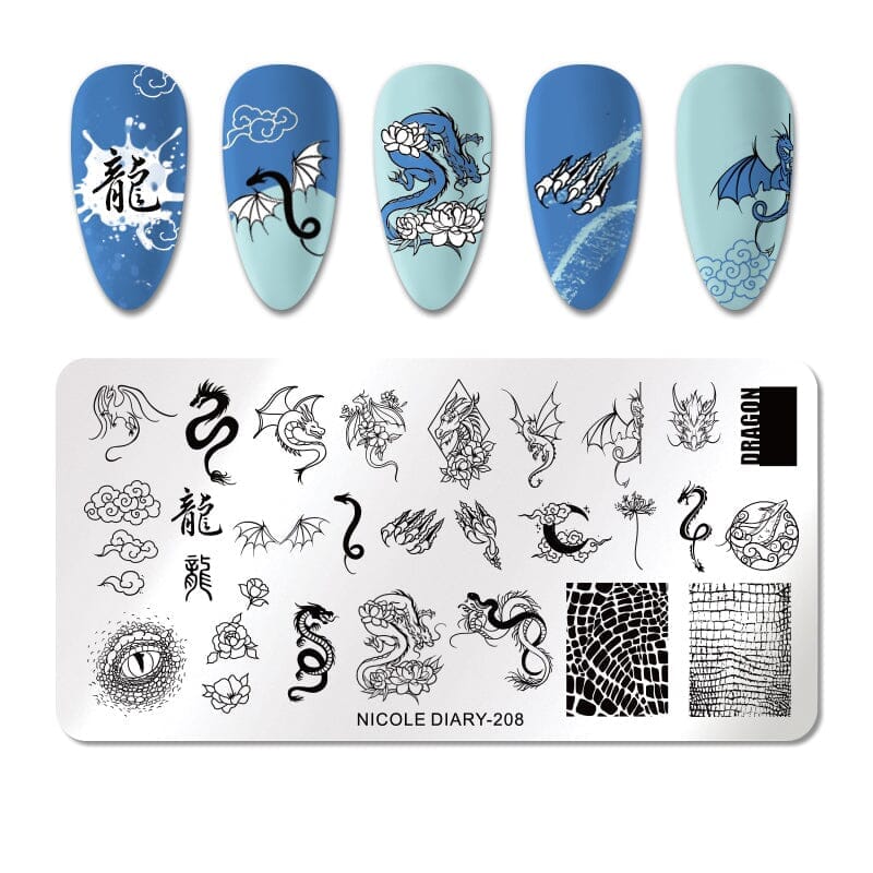Rectangle Nail Stamping Plates Stamping Nail BORN PRETTY 