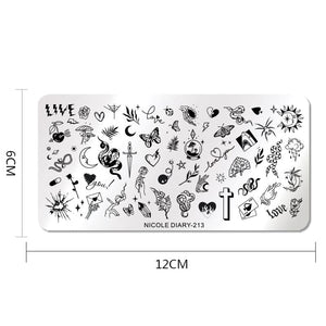 Stamping Plate NICOLE DIARY-213 Nail Stamping BORN PRETTY 