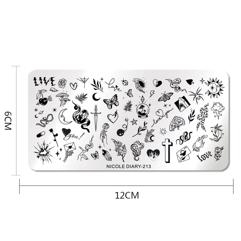Stamping Plate NICOLE DIARY-213 Nail Stamping BORN PRETTY 