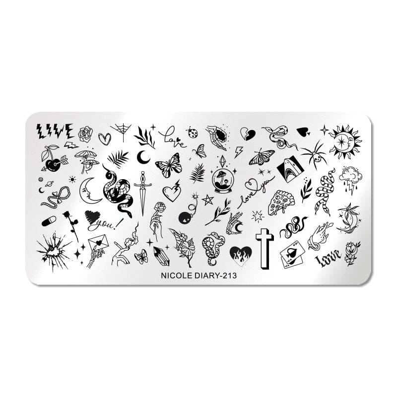 Stamping Plate NICOLE DIARY-213 Nail Stamping BORN PRETTY 