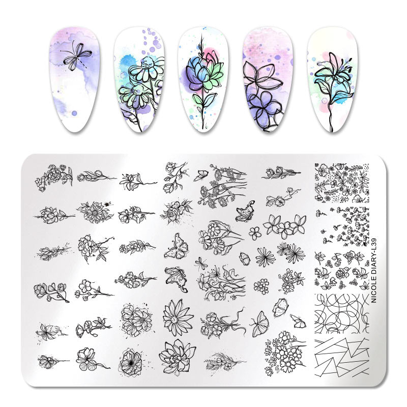 Stamping Plate NICOLE DIARY-L39