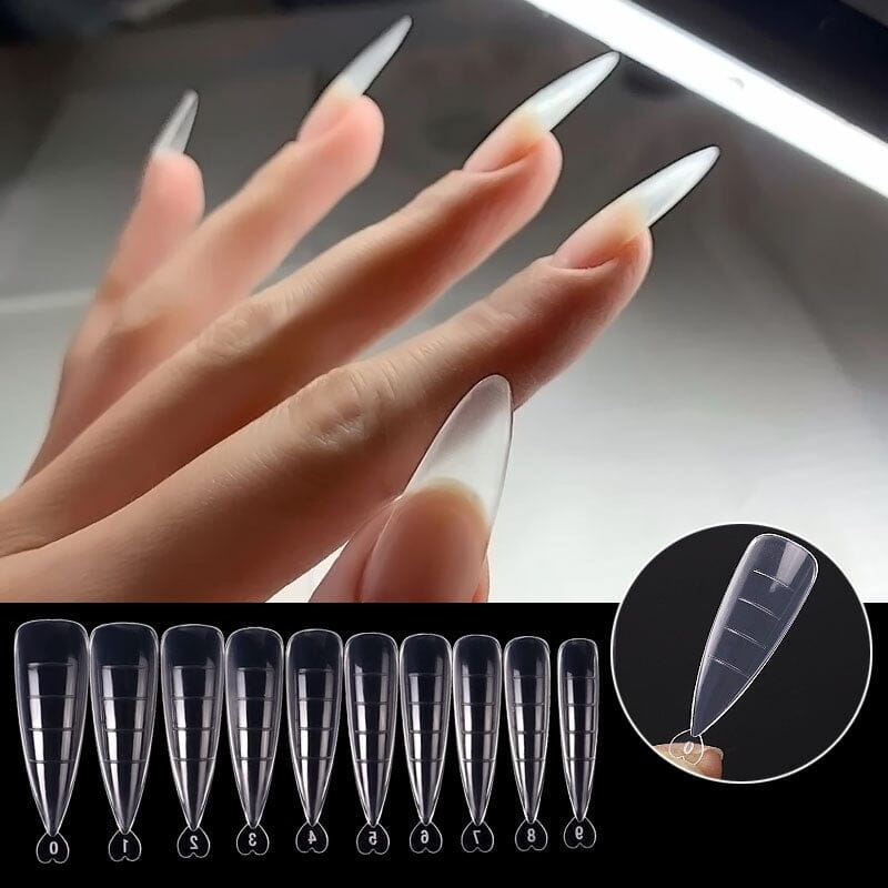 100pcs Mold Tips for Extension Nails (With Scale) Extension Nail Gel No Brand 