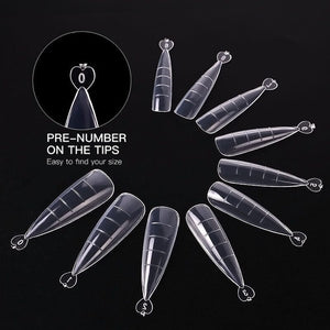 100pcs Mold Tips for Extension Nails (With Scale) Extension Nail Gel No Brand 