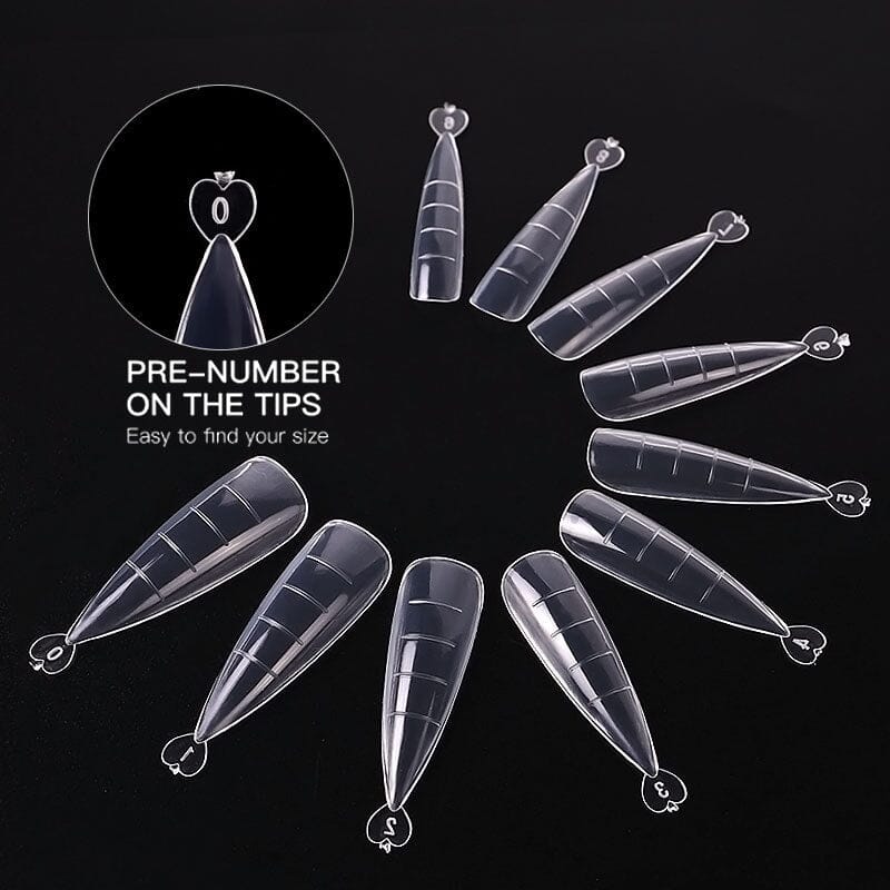 100pcs Mold Tips for Extension Nails (With Scale) Extension Nail Gel No Brand 